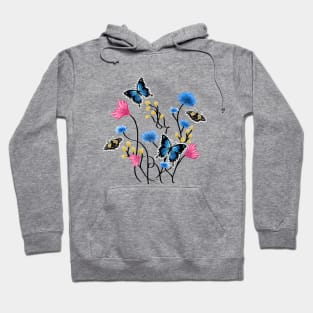 Butterfly Flower Words Hoodie